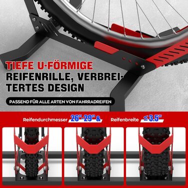 Підставка для велосипедів IMAYCC - для MTB, шосе, електровелосипедів (26-29 дюймів), чорно-червона