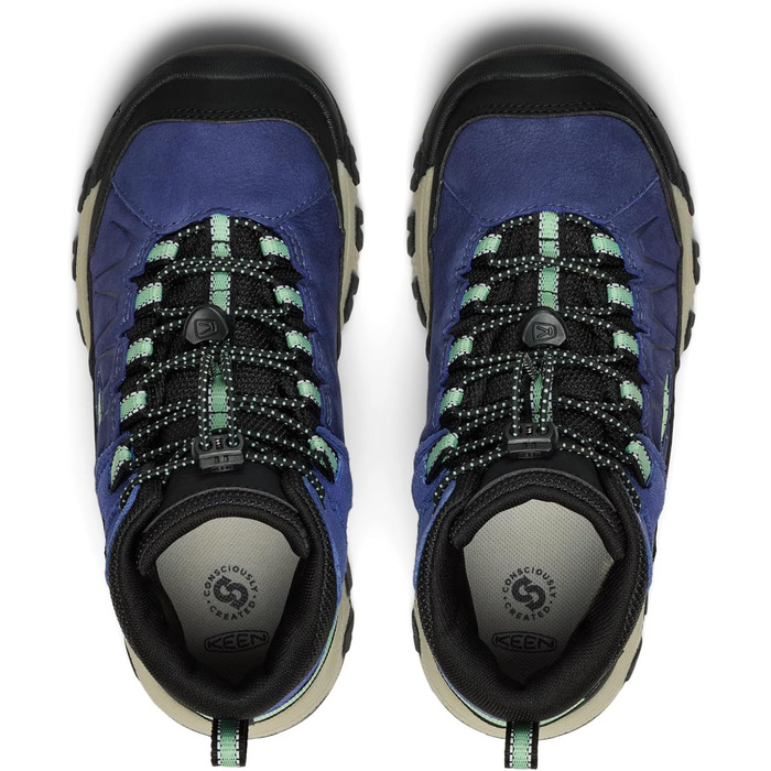 KEEN Targhee 4 Mid Waterproof - водонепроникні трекінгові черевики для дітей (27/28 EU, Skipper Blue Hemlock)