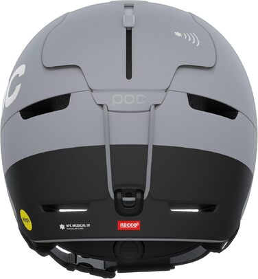 Гірськолижний шолом POC Obex BC MIPS з NFC-чипом, RECCO та арамідовими панелями, Granite Grey Matt, розмір M-L (55-58 см)