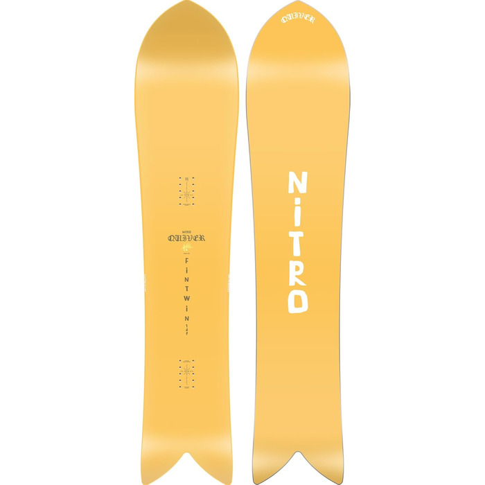 Сноуборд Nitro Fintwin 2025 Quiver для чоловіків, Swallowtail, Cam-Out Camber, беккантрі, середня ширина, тюнінгована форма