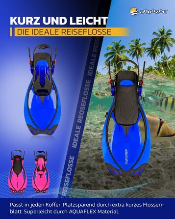 Набір для снорклінгу Aquazon Miami для дітей, рожевий (32/37), маска з антизапотіваючим склом, трубка, ласти