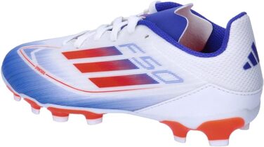 Бутси для футболу Adidas F50 League Unisex Multi Ground, 33 EU, Cloud White/Solar Red/Lucid Blue