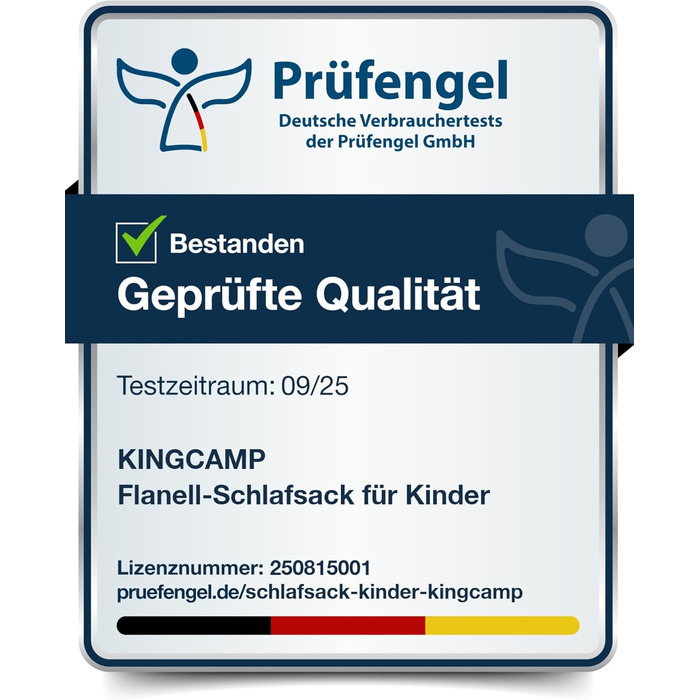 Спальний мішок дитячий KingCamp Flannel, 7°C, Navy, для дітей до 140 см, 4 сезони, водонепроникний, компактний