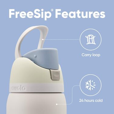 Термос-пляшка FreeSip з нержавіючої сталі 1,2 л із трубочкою, BPA-free, для спорту та подорожей, Iced Breeze