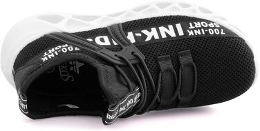 Дитячі кросівки для бігу: легкі, дихаючі, чорно-білі (34 EU)