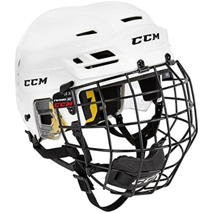 Хокейний шолом CCM Tacks 210 Combo для дорослих, червоний, XS