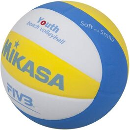 Волейбольний м'яч Mikasa SBV для пляжу, юнацький, розмір 5, синьо-біло-жовтий