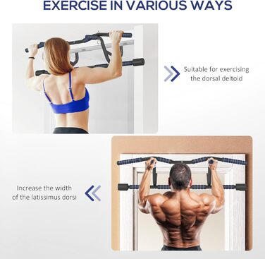 Климівська стійка для дверей SPORTNOW з антиковзними багатохватками, чорна. Підходить для турніків, віджимань та тренувань верхньої частини тіла вдома.