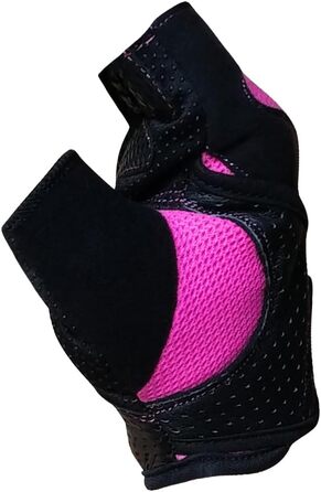 Жіночі вантажні рукавички Meister Fit Grip з Amara-шкірою, чорний/рожевий, розмір S