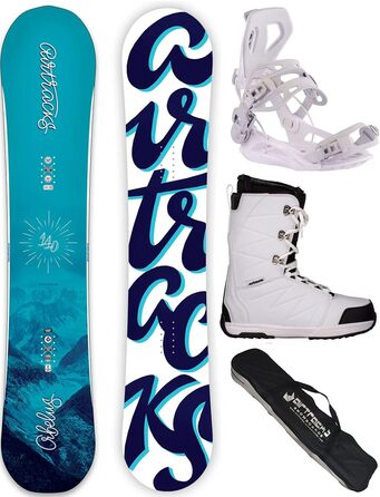Жіночий комплект для сноубордингу Airtracks Orbelus Lady Camber 140 см + кріплення Master W Fastec + черевики Star W 39 + сумка