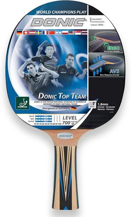 Ракетка для настільного тенісу Donic Top Team 700 чорна/червона, універсальна