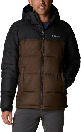 Куртка Columbia Pike Lake Hooded чоловіча, оливково-чорна, XL - тепла степлена куртка з капюшоном