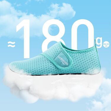 Чоботи для плавання WateLves: чоловічі та жіночі аквашузи, шкарпетки для пляжу та басейну, швидковисихаючі, дихаючі, унісекс (40/41 EU, C Mond Grün)