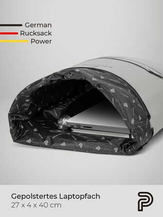 Рюкзак Pactastic Rolltop 70 л, водостійкий, для ноутбука, розширюваний, веганський матеріал, ручна поклажа