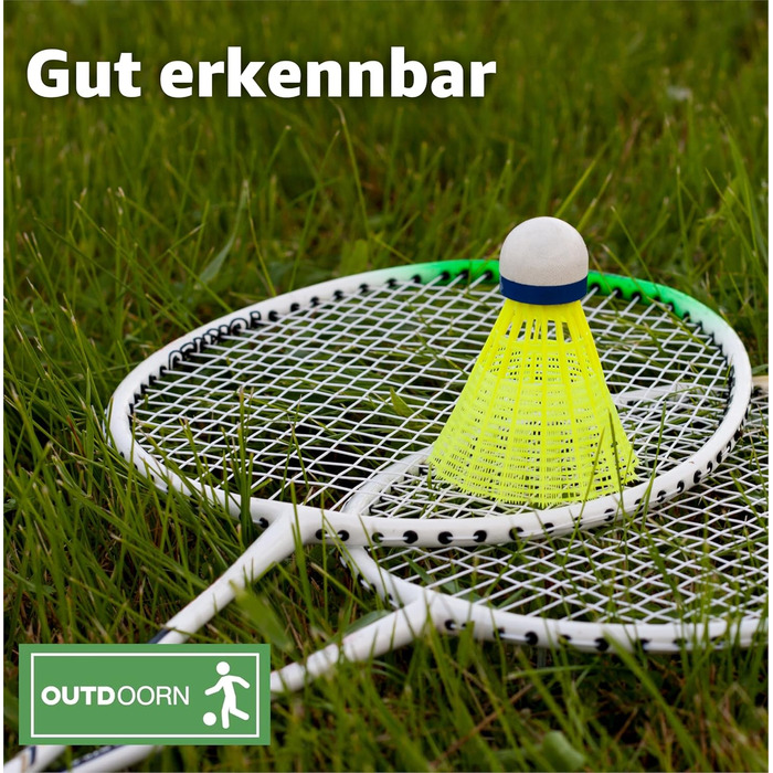 Жовті воланчики для бадмінтону: для тренувань та змагань. 12 шт.