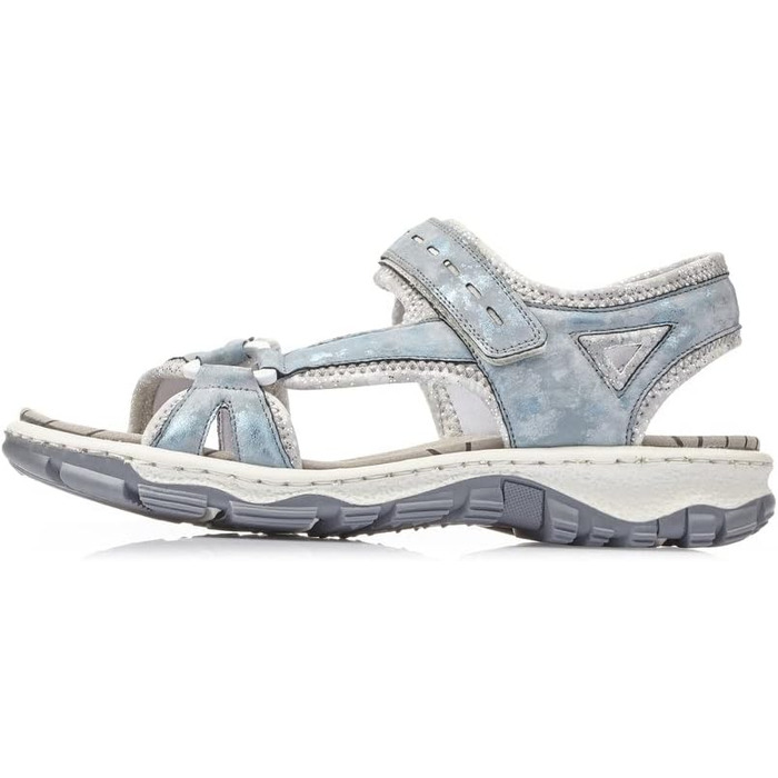 Жіночі сандалії Rieker 68879, блакитні, розмір 38 EU, вузька колодка