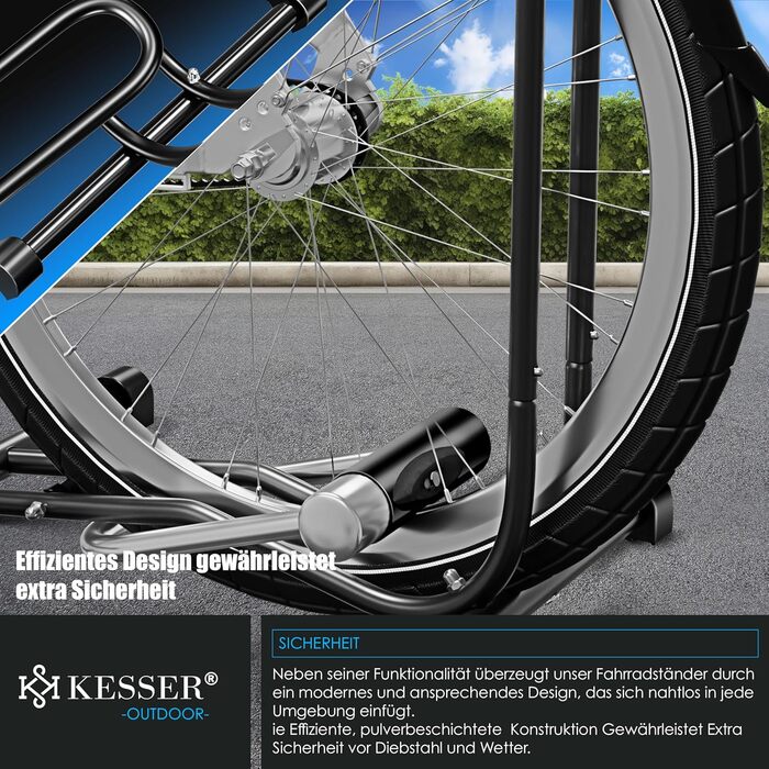Підставка для велосипеда KESSER® для MTB, E-Bike, Citybike, шосе, з повітряним насосом (2 шт.)
