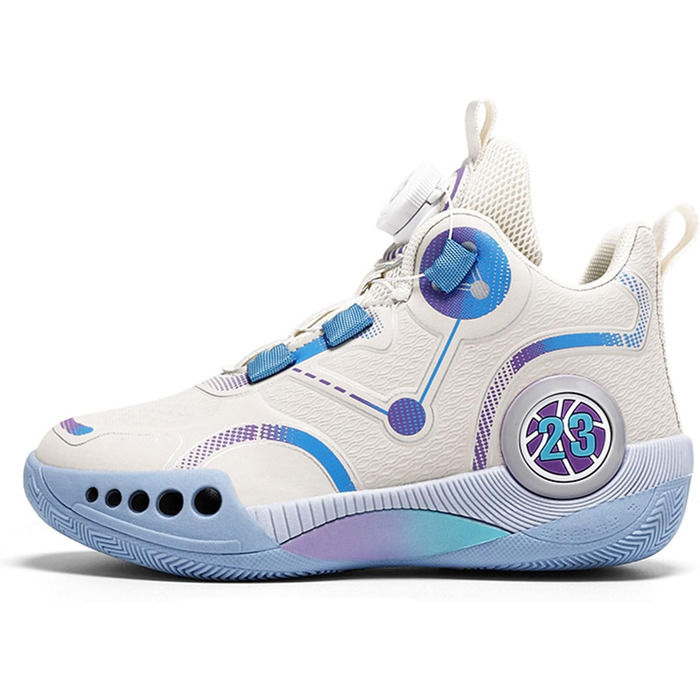 Дитячі баскетбольні кросівки Mateju, High Top, фіолетові, для занять на вулиці, антиковзаючі, дихаючі