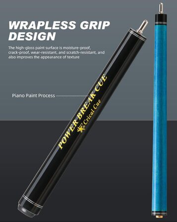 Професійна кий для більярду Crival Heavy Hitter Jump-Break-Queue: 3 частини, 137.2 см, з верхушки 13.2 мм, з клена, для стрибків та обривів