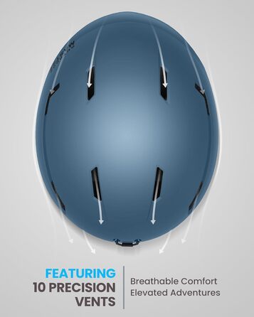 OutdoorMaster лижний шолом з маскою для дорослих, чоловіків, жінок та підлітків, 12 вентиляційних отворів, для сноуборду та лиж