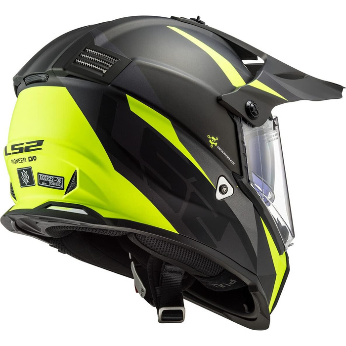 Мотошолом LS2 Pioneer Evo чорний, розмір XL
