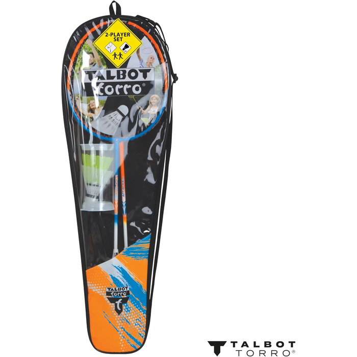 Набір для бадмінтону Talbot-Torro 2-Attacker: 2 ракетки, 2 воланчики, сумка преміум-якості