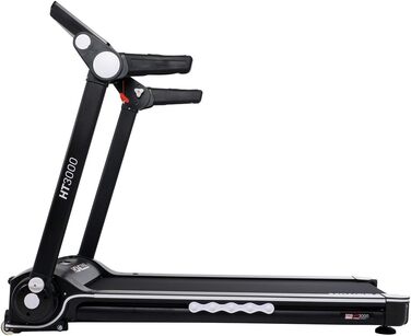 Електрична бігова доріжка Miweba Sports HT3000, 3,5 к.с., 16 км/год, нахил до 15%, навантаження 120 кг, з додатком, складана, велика бігова поверхня, 12 програм, для дому