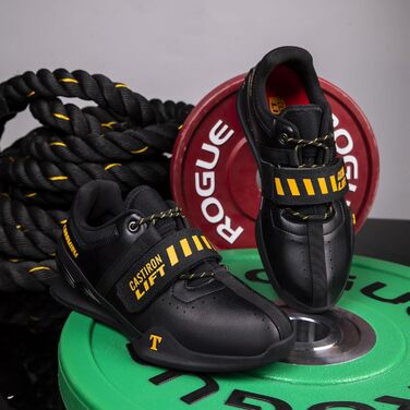 Взуття для важкої атлетики CASTIRON LIFT: кросівки для пауерліфтингу, важкої атлетики та CrossFit, для чоловіків та жінок (40 EU, Gold)