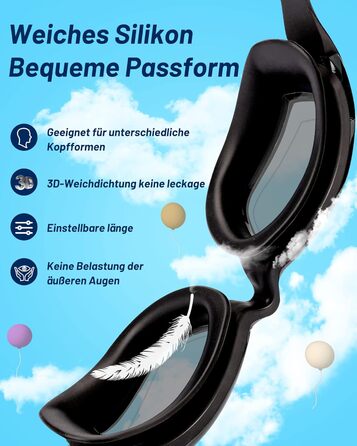 Шолом для плавання Zerhunt: чоловічий, жіночий, дитячий. Антизапітніння, захист від УФ. Для занять водним спортом. Подарунок для чоловіків, жінок, дівчаток та хлопчиків 10+