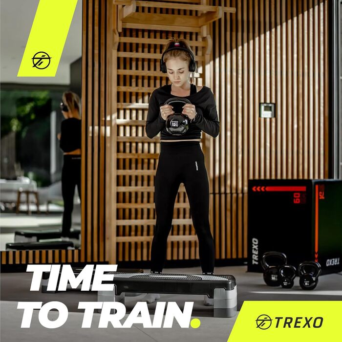 Аеробічний степ TREXO 78x30 см, регульований, поліпропілен, рожевий, для фітнесу та кардіо
