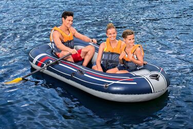Надувний човен Bestway Hydro-Force Treck X2 255x127x36 см з веслами, комплект для відпочинку на воді