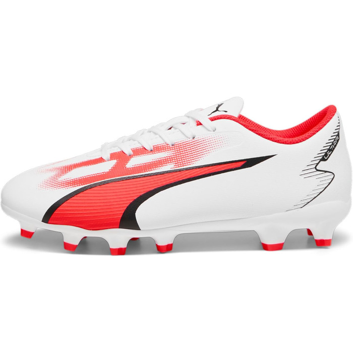 Дитячі футбольні бутси PUMA Ultra Play FG/AG Jr для футболу, 33 EU, білий/чорний/фіолетовий