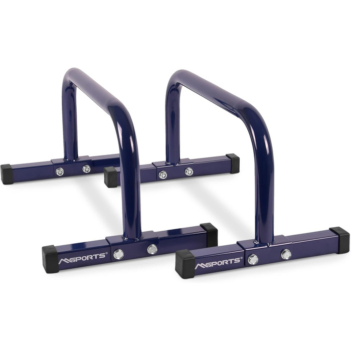 Паралелетки для віджимань MSports Low Fitness - професійні, блакитні, 60x35x29 см