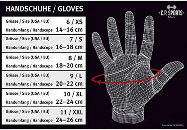 Спортивні рукавички C.P. Sports Iron-Handschuh для тренувань та бодібілдингу, чорні, розмір M (18-20 см)