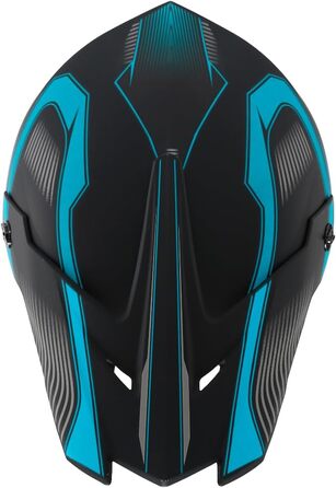 Мотошолом Motocross, повний, унісекс, для катання на велосипеді, мотоциклі, з окулярами, маскою та рукавичками, небесно-блакитний, L