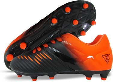 Дитячі футбольні бутси Vizari FG для штучного та натурального газону | Unisex моделі для хлопчиків та дівчаток | Розміри 25-38, чорно-оранжеві