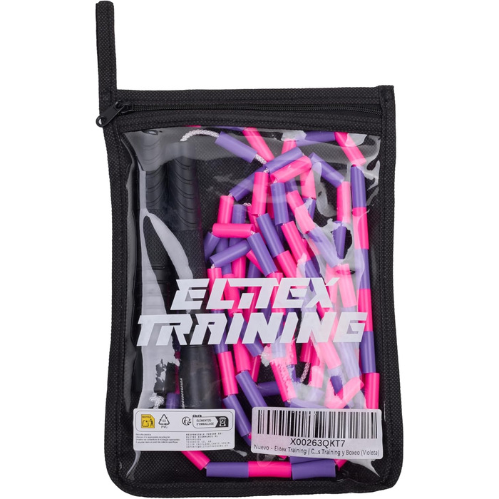 Стрибковий трос Elitex Training для крос-тренінгу та боксу (фіолетовий)