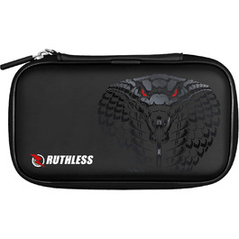 RUTHLESS Darttasche – професійний чохол для дартсів, чорний, розмір M, дизайн Кобра, триразове складання, для зберігання та транспортування дартсів