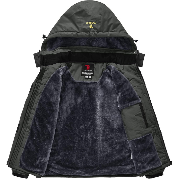 Жіноча зимова куртка YSENTO: водонепроникна, для катання на лижах, софтшелл, флісова, функціональна з капюшоном, темно-сіра