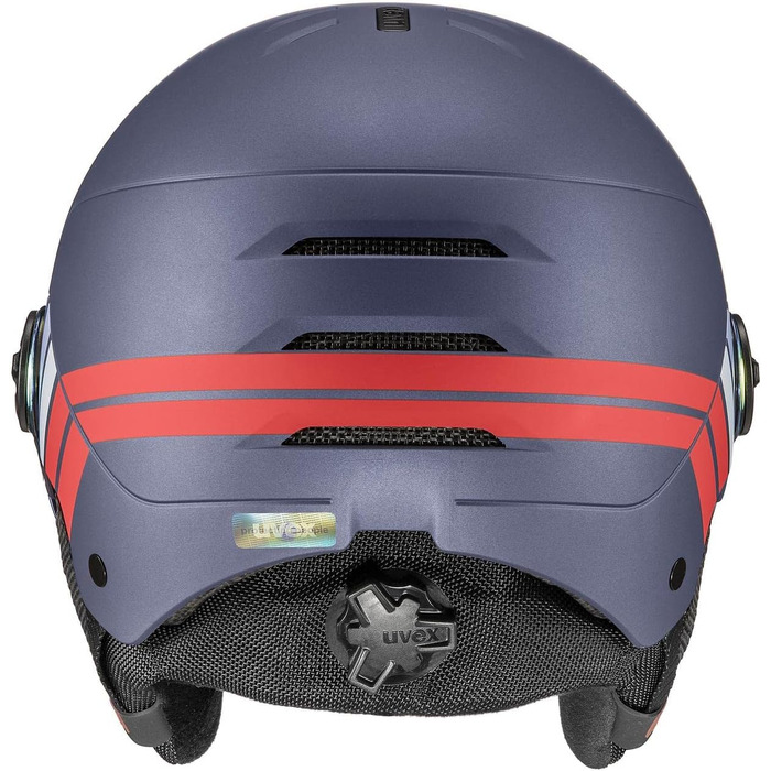Дитячий велосипедний шолом uvex Rocket jr Visor Single, синій матовий, 51-55 см