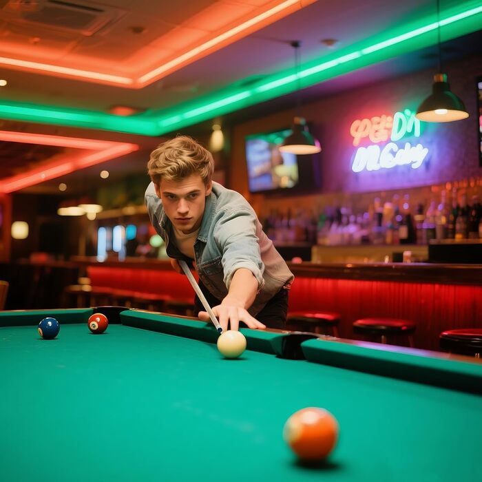 Кю (біліардна палиця) VEVOR, 147.3 см, з багатошаровим наконечником, ABS-з'єднувальний кільце, для професійного більярду, бару, дому, офісу (канадський клен, 4-секційна)