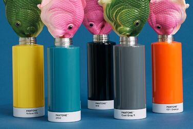Термос пляшка PANTONE 500 мл, подвійні стінки, нержавіюча сталь, синя, термофункція, герметична