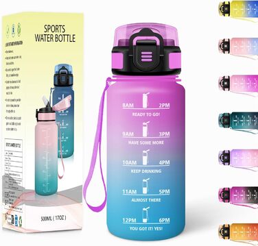 Фляга для води Motswedi з трубочкою, 1500 мл, BPA-Free, спортивна, не протікає, для фітнесу, школи, подорожей, офісу, жовтогаряча. Також доступна 500 мл рожево-блакитна