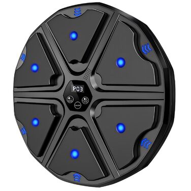 Музичний боксерський тренажер: електронна машина для ударів з Bluetooth, 9 режимів та музикою (чорний)