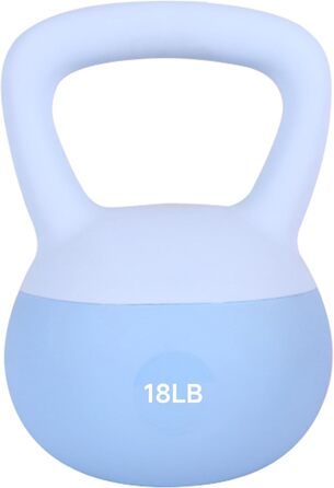 М'яка гиря Leikefitness для дому, 8.2 кг, синього кольору, з неслизьким покриттям, для жінок та чоловіків