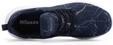 Чоловічі кросівки Milazzo для спорту та бігу – зручні, дихаючі, з антиковзкою підошвою для повсякденного носіння та тренувань (1230blau, 46 EU)