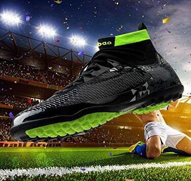 Дитячі футбольні бутси Msport – чорні, розмір 44 EU, модель Mod2 – антиковзаючі, дихаючі