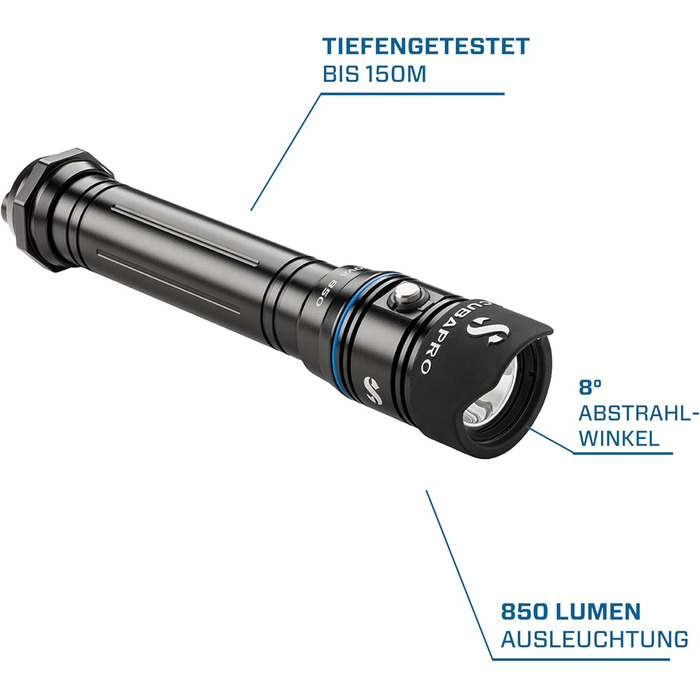Scubapro Nova 850 - Електрична підводна ліхтарна система для дайвінгу