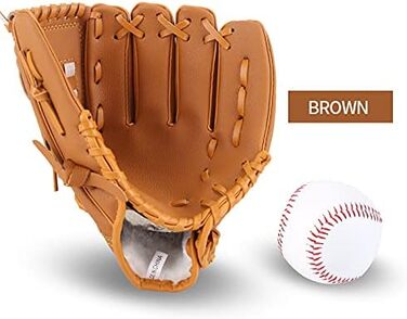 Біта бейсбольна алюмінієва 25'' (63,5 см) з рукавичкою для лівої руки, для софтболу, тренувань, молоді та дорослих, срібляста