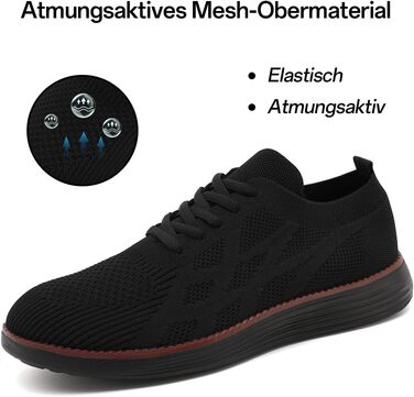 Чоловічі бігові кросівки: спортивне взуття, повсякденне взуття на плоскій підошві, чорного кольору, розмір 45 EU